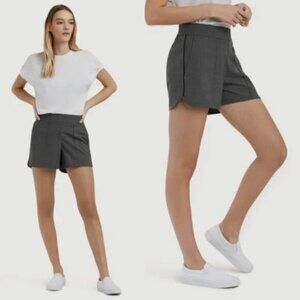 Kit & Ace Gray 60% Wool High Rise Coastal Shorts